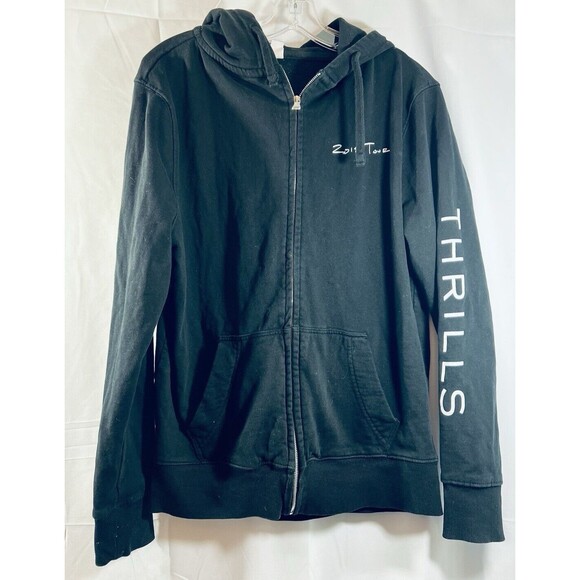Sam Smith 2018 Thrills Tour Black Zip Hoodie Sz M - Picture 1 of 12